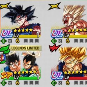 【初期垢】UL 身勝手"兆"＋UL激怒悟空赤1凸＋合体ゴジータ6凸など | ドラゴンボールレジェンズのアカウントデータ、RMTの販売・買取一覧