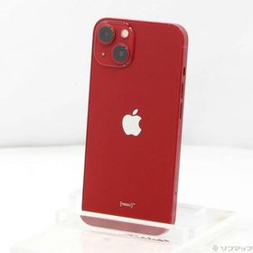 〔中古〕Apple(アップル) iPhone13 128GB プロダクトレッド MLNF3J／A SIMフリー〔344-ud〕