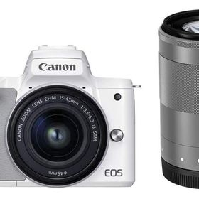 【中古】Canon キヤノン EOS Kiss M2 ダブルズームキット ホワイト