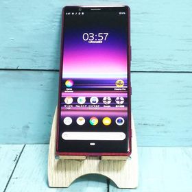 au Xperia5 SOV41 レッド 本体 白ロム SIMロック解除済み SIMフリー 990163