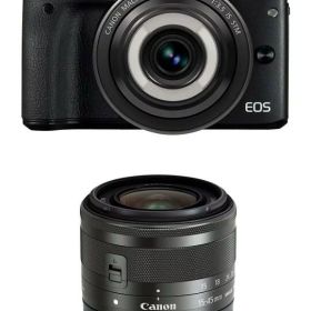 【中古】Canon キヤノン EOS M3 クリエイティブマクロ ダブルレンズキット ブラック