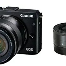 【中古】 Canon ミラーレス一眼カメラ EOS M3 ダブルレンズキット(ブラック) EF-M18-55mm F3.5-5.6 IS STM EF-M22mm F2 STM 付属 EOSM3BK-WLK