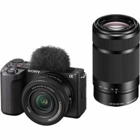 【長期保証付】ソニー(SONY) VLOGCAM ZV-E10M2X-B ブラック αEマウントデジタル一眼カメラ ダブルズームレンズキット