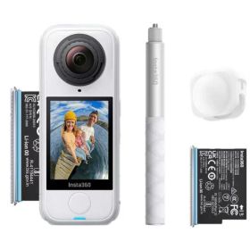 【ポイント10倍】 Insta360 ビデオカメラ Insta360 X4 Air スターターキット [アークティックホワイト] [タイプ：アクションカメラ 画質：8K 撮影時間：105分 本体重量：165g 撮像素子：1/1.8型] 【P10倍】