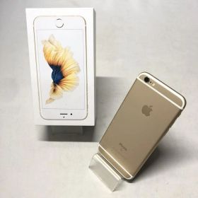 【中古】Apple au iPhone6s 64GB MKQQ2J/A A1688 ゴールド SIMロック解除済 フレーム、画面傷有[15]