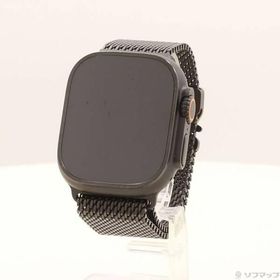 〔中古〕Apple(アップル) Apple Watch Ultra 2 GPS + Cellular 49mm ブラックチタニウムケース ブラックチタニウムミラネーゼループ〔348-ud〕