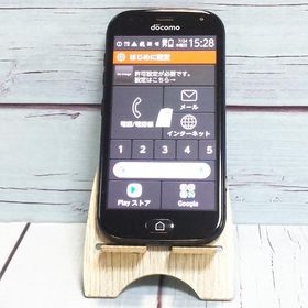 docomo F-01L 富士通 ブラック らくらくスマートフォン me 本体 白ロム SIMロック解除済み SIMフリー B226857