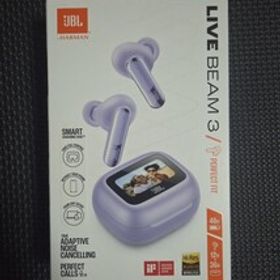 【新品未使用品】JBL イヤホンLIVE BEAM 3 パープル日本正規品 JBL ワイヤレスイヤホン ノイズキャンセリング