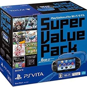 【中古】「未使用品」PlayStation Vita Super Value Pack Wi-Fiモデル ブルー/ブラック（メーカー生産終了）