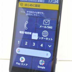 白ロム docomo SIMフリー FCNT らくらくスマートフォン 64GB Android11 ネイビー F-52B 初期化済 【m028891】【中古】【K20251205】