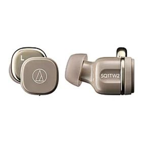 audio-technica(オーディオテクニカ) 完全ワイヤレスイヤホン カフェラテ ATH-SQ1TW2 CA ［ワイヤレス(左右分離) /Bluetooth対応］ ATHSQ1TW2CA
