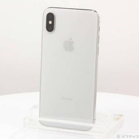 〔中古〕Apple(アップル) iPhoneX 64GB シルバー MQAY2J／A SIMフリー〔349-ud〕