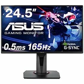 【中古】（非常に良い）ASUS ゲーミングモニター 165Hz 24.5インチ モニター TN FHD 0.5ms HDMI1.4 DisplayPort1.2 DVI-D スピーカー VG258QR-J