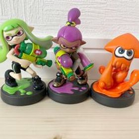 amibo アミーボ スプラトゥーン ライムグリーンガール パープルボーイ イカ オレンジ