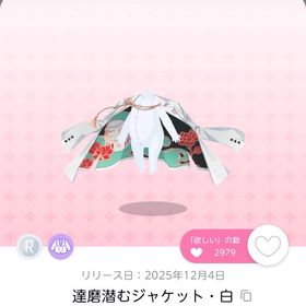 達磨潜むジャケット・白 | ポケコロツイン(ポケツイ)のアカウントデータ、RMTの販売・買取一覧
