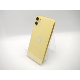 【中古】Apple SoftBank 【SIMロック解除済み】 iPhone 11 64GB イエロー MWLW2J/A【熊本】保証期間１ヶ月【ランクC】