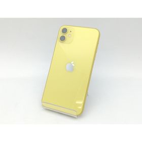【中古】Apple au 【SIMロック解除済み】 iPhone 11 64GB イエロー MWLW2J/A【三宮センター】保証期間１ヶ月【ランクC】