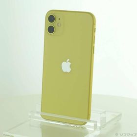 〔中古〕Apple(アップル) iPhone11 64GB イエロー MWLW2J／A SIMフリー〔262-ud〕