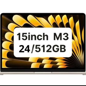 MacBook Air 15 2024 M3 24GB 512G BT100%