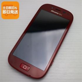 超美品 F-06F らくらくスマートフォン3 レッド 即日発送 スマホ FUJITSU DoCoMo 本体 白ロム あすつく 土日祝発送OK