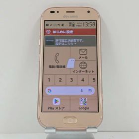 らくらくスマートフォン me F-01L ドコモ ゴールド 送料無料 本体 c13920 【中古】