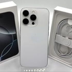 【Apple】美品 iPhone 16 Pro 256GB SIMフリー MYN13J/A ホワイトチタニウム 判定（ー )バッテリー91％