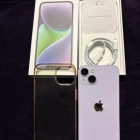 美品 iPhone14 128GB SIMフリー パープル 純正充電ケーブル付