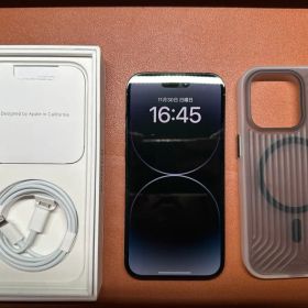 美品Apple iPhone 14 Pro スペースブラック 本体 ケース付