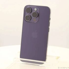 〔中古品〕 iPhone14 Pro 256GB ディープパープル NQ1E3J／A SIMフリー 〔ネットワーク利用制限▲〕【344】