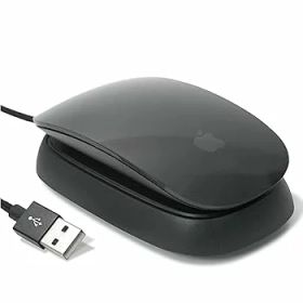 【中古】Ascrono - 充電ステーション Apple Magic Mouse 2対応 - ブラック - 完璧なアクセサリー | 充電ドック、スタンド、充電器として使用可能 | 5フィ