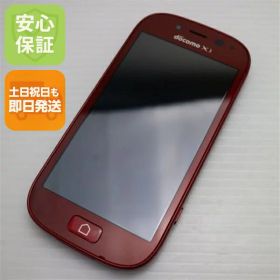 【中古】 超美品 F-06F らくらくスマートフォン3 レッド 安心保証 即日発送 スマホ FUJITSU DoCoMo 本体 白ロム 土日祝発送OK
