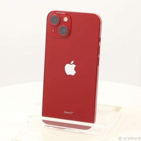 〔中古〕Apple(アップル) iPhone13 128GB プロダクトレッド MLNF3J／A SIMフリー〔258-ud〕