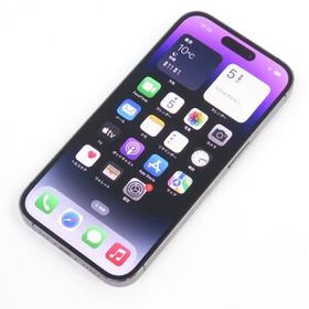 111 SIMフリー iPhone 14 Pro 256GB ディープパープル MQ1E3J/A バッテリー最大容量85％ ※中古/利用○