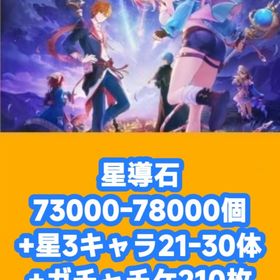 星導石73000-78000個+星3キャラ21-30体+ガチャチケ210枚 | レスレリアーナのアトリエ(レスレリ)のアカウントデータ、RMTの販売・買取一覧