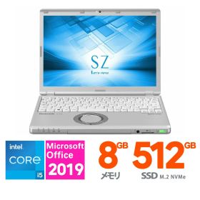 【中古】パナソニック 12型 Let's note SZ6 インテル Core i5 メモリ：8GB SSD：512GB ノートパソコン ノートPC Win11 Pro Wi-Fi Webカメラ Bluetooth wifi8g512g 中古品 Office2019