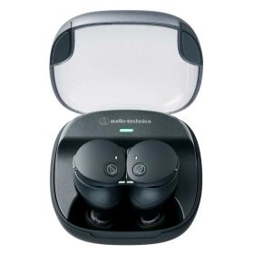 audio-technica ATH-CKS50TW2 BK 完全ワイヤレスイヤホン bluetooth マグネティックスイッチ機能 最大約65時間再生 IP55 防水防塵 マルチポイント対応 置き忘れアラート ヒアスルー 低遅延モード 急速充電 Qiワイヤレス充電対応 ブラック