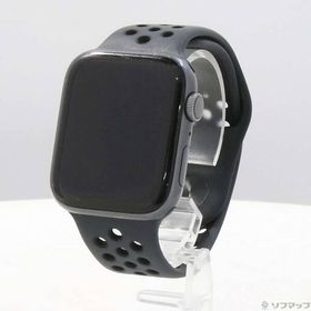 〔中古〕Apple(アップル) Apple Watch Series 4 Nike+ GPS 44mm スペースグレイアルミニウムケース アンスラサイト／ブラックNikeスポーツバンド〔247-ud〕