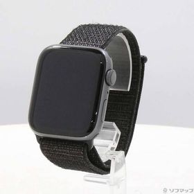 〔中古〕Apple(アップル) Apple Watch Series 4 GPS 44mm スペースグレイアルミニウムケース ブラックスポーツループ〔247-ud〕