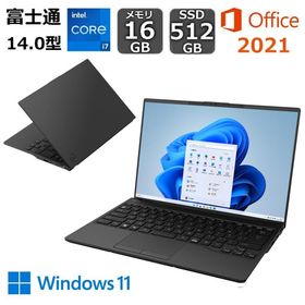 【展示品】 富士通 FUJITSU ノートパソコン FMV LIFEBOOK UH-X/H1 14.0型/ Core i7/ メモリ 16GB/ SSD 512GB/ Windows 11 Pro/ Office付き/ 指紋認証/ ブラック