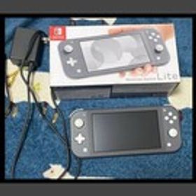 良品■Nintendo Switch Lite グレー 任天堂 スイッチライト■箱・充電コード付/画面保護フィルム・ハードクリアケース付