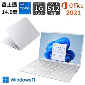 富士通 FUJITSU 軽量 ノートパソコン FMV LIFEBOOK UH90/H1 14.0型/ Core i7/ メモリ 16GB/ SSD 512GB/ Windows 11/ Office付き/ ホワイト 【展示品】