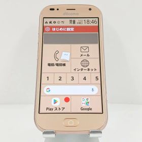らくらくスマートフォン me F-01L ドコモ ゴールド 送料無料 本体 c09552 【中古】