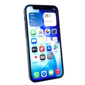 中古 Apple iPhone12 mini 64GB ブルー MGAP3J／A SIMフリー ネットワーク利用制限▲判定
