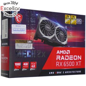 エムエスアイ(msi)のMSI製グラボ Radeon RX 6500 XT MECH 2X 4G OC PCIExp 4GB 元箱あり(PCパーツ)