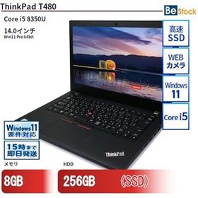 中古 ノートパソコン Lenovo レノボ ThinkPad T480 20L6S29E19 Core i5 メモリ：8GB 6ヶ月保証