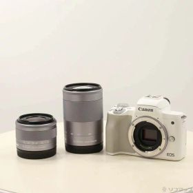 【中古】Canon(キヤノン) EOS Kiss M2 ダブルズームキット ホワイト 【196-ud】