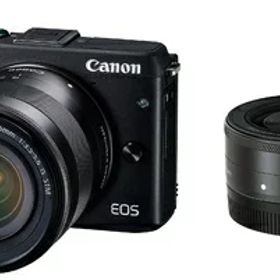 【中古】 Canon ミラーレス一眼カメラ EOS M3 ダブルレンズキット(ブラック) EF-M18-55mm F3.5-5.6 IS STM EF-M22mm F2 STM 付属 EOSM3BK-WLK