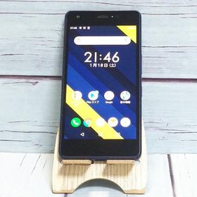 au Qua phone QZ 京セラ KYV44 インディゴ 本体 白ロム SIMロック解除済み SIMフリー C624082