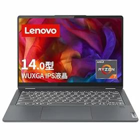 【中古】Lenovo IdeaPad Flex 570 ノートパソコン (14.0インチ WUXGA IPS液晶 Ryzen 7 5700U 16GB 512GB SSD 指紋センサー ペン付) ストームグレー 82R90