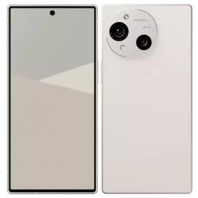 【中古】携帯電話 スマートフォン AQUOS R10 12GB/256GB (mineo/カシミヤホワイト) [SHM31A]